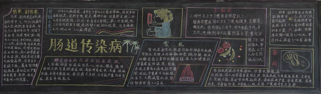 防治肠道传染病黑板报图片