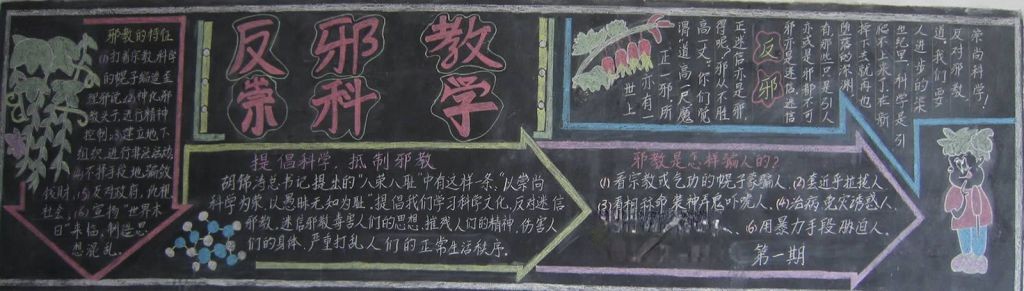科学邪教黑板报