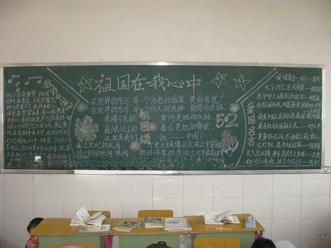 爱祖国黑板报图片