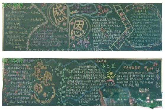 感恩主题黑板报（共两张）