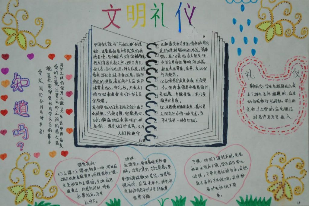 学行为规范做文明学生手抄报