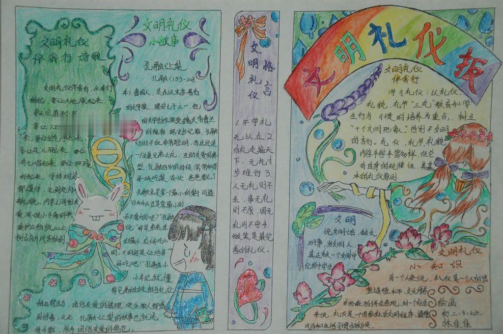 礼仪之交往手抄报图片