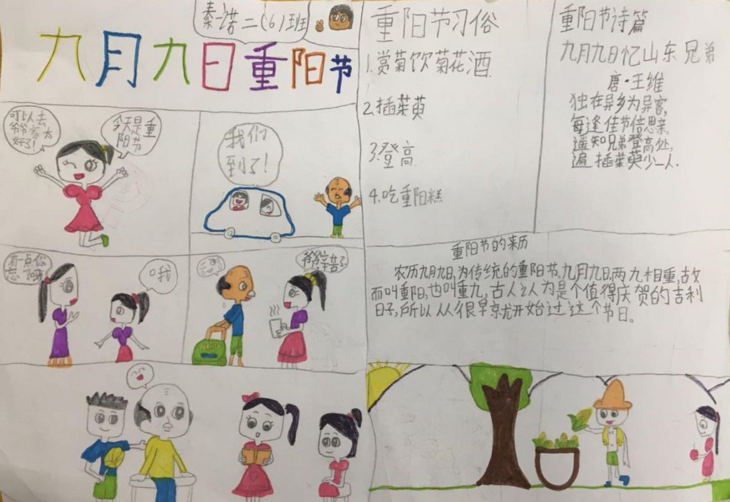 2022重阳节手抄报,孝老敬老我在行动 2022重阳节手抄报,孝老敬老我在行动