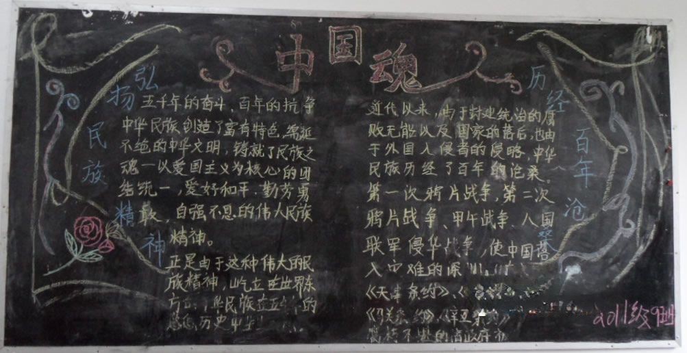 中国魂黑板报作品欣赏
