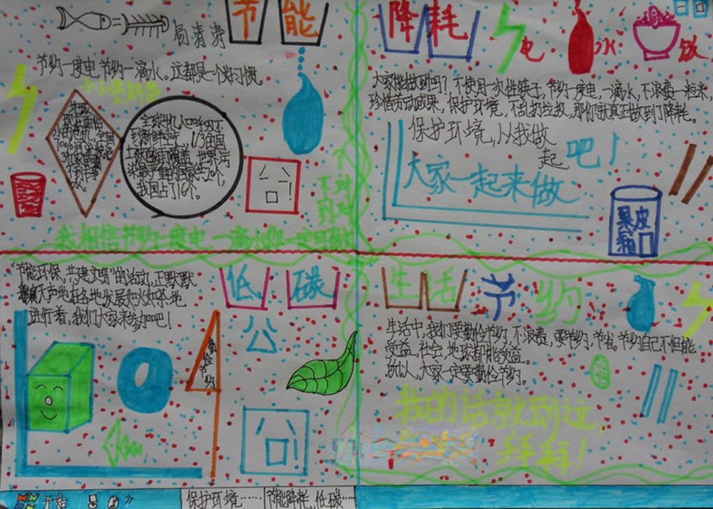 节能减排低碳生活手抄报