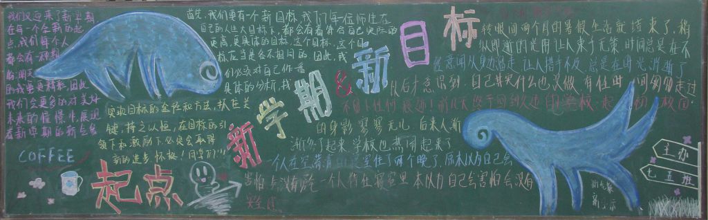 2022新学期黑板报图片大全，新起点新目标新气象