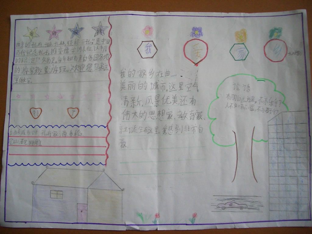 夸夸我的家乡手抄报 夸夸我的家乡手抄报