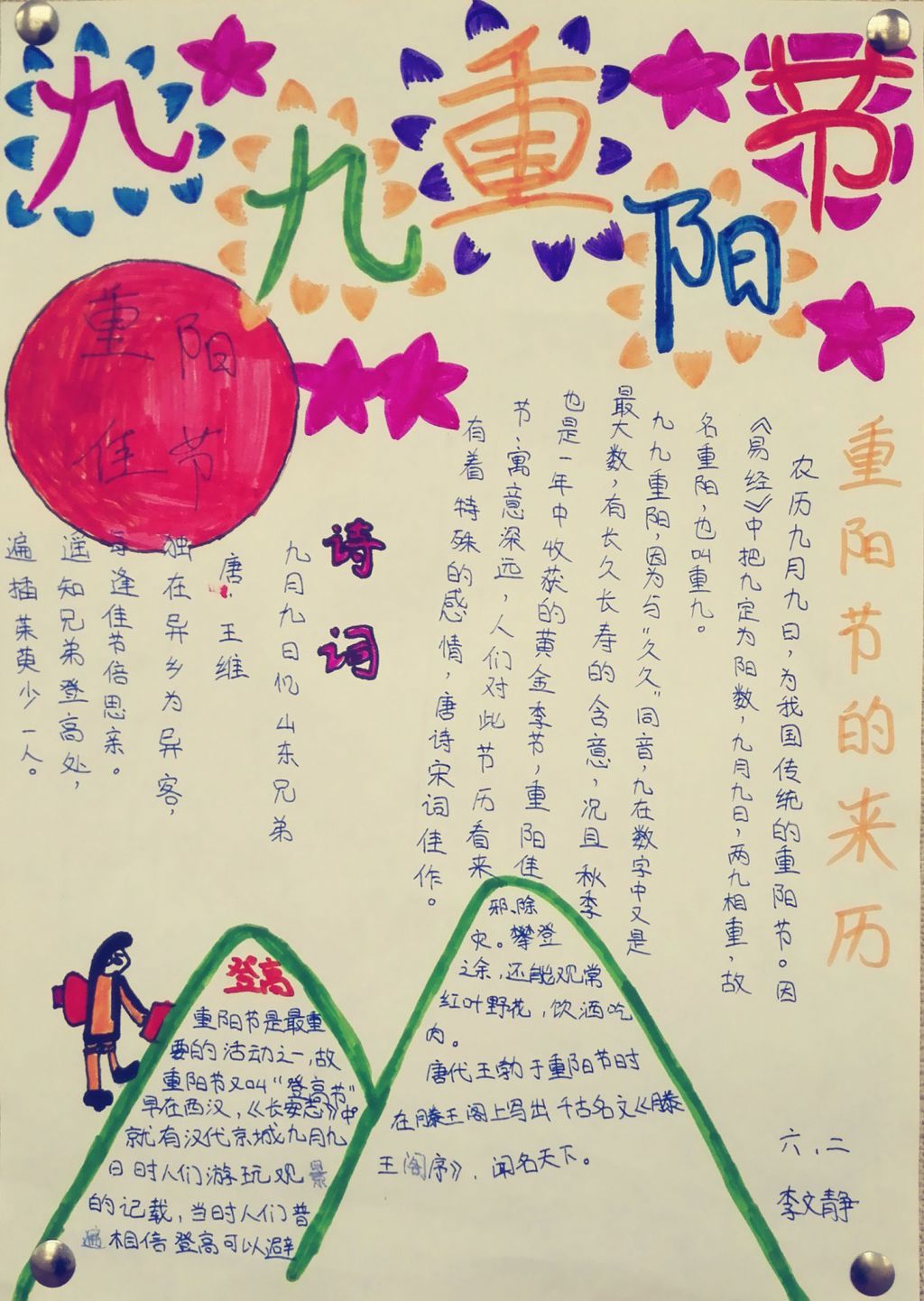 重阳节手抄报大全简单又漂亮（纵式）