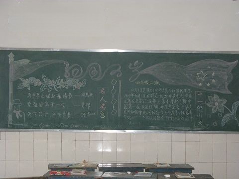 爱祖国黑板报图片