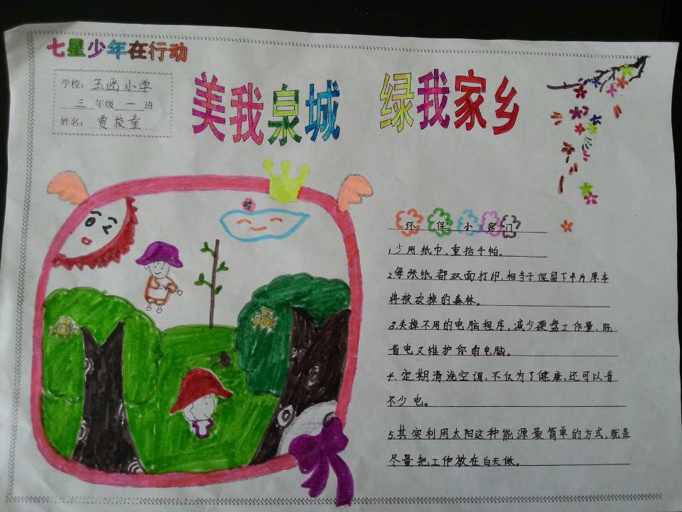 我爱泉城手抄报图片展
