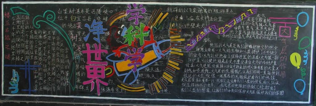 学科学净世界黑板报