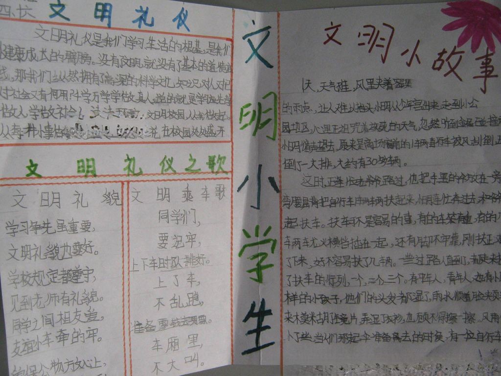 文明小学生手抄报大全