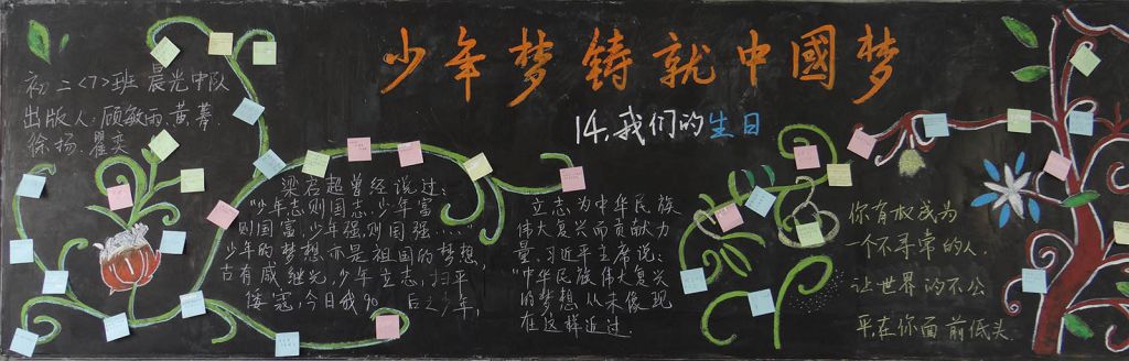 少年梦铸就中国梦黑板报