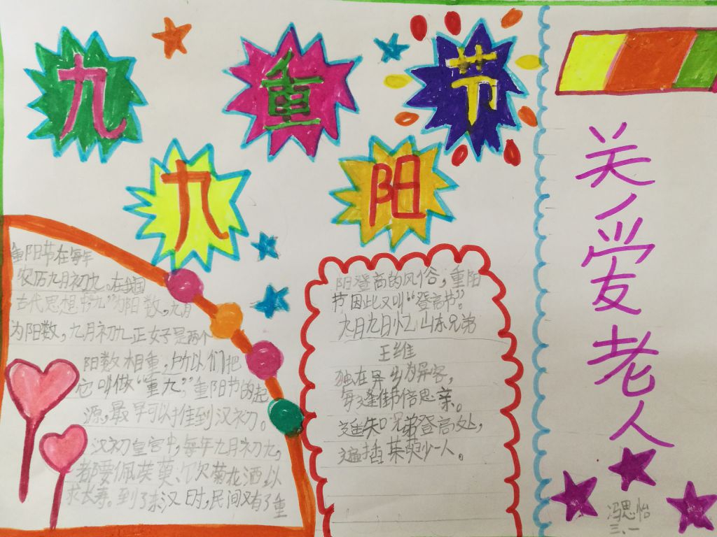 重阳节孝德感恩手抄报