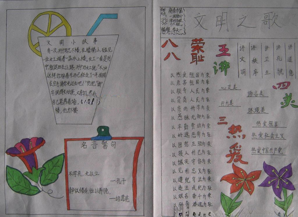 文明小学生手抄报大全