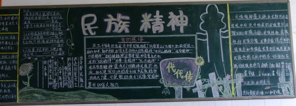 民族精神教育黑板报-高清求推荐