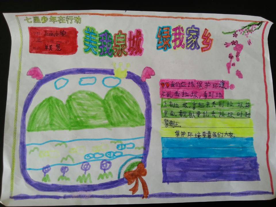 我爱泉城手抄报图片展