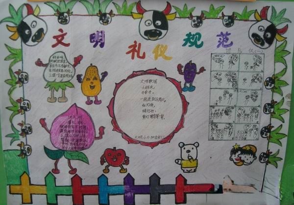 文明礼仪规范手抄报版面设计
