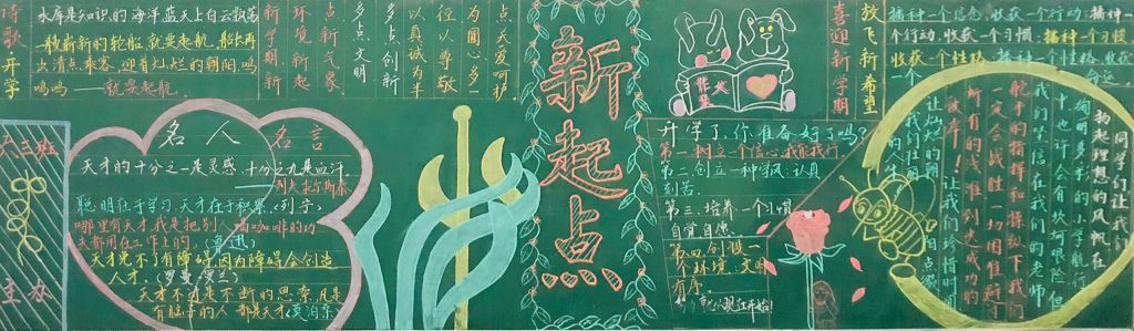 走进新班级黑板报，新学期共展梦想