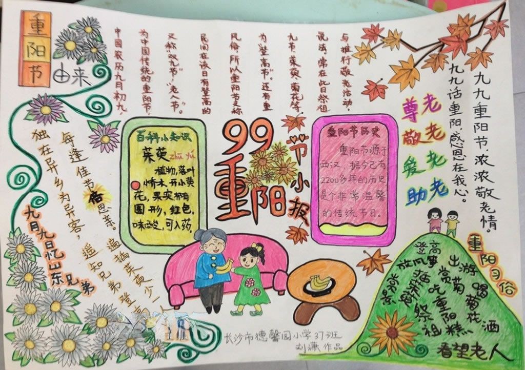 99重阳节小报图片