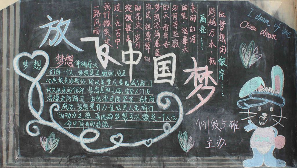 我的中国梦黑板报模板