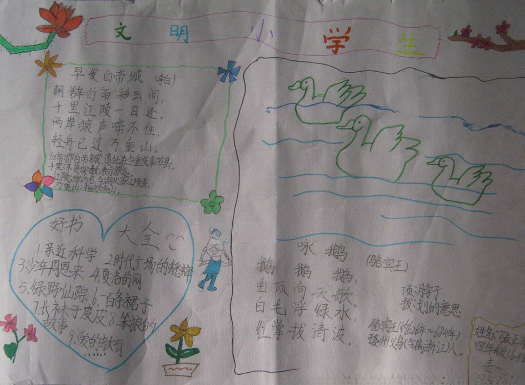 文明小学生手抄报大全
