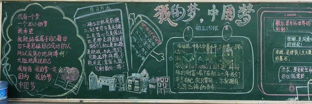 中国梦黑板报图片_我的中国梦板报