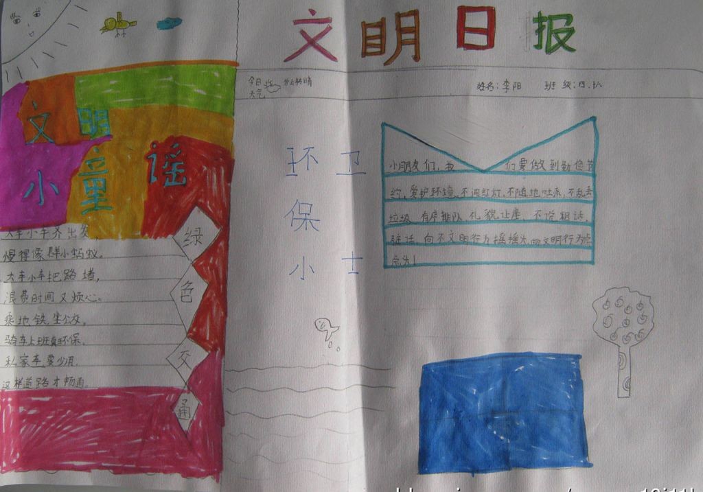 文明小学生手抄报大全