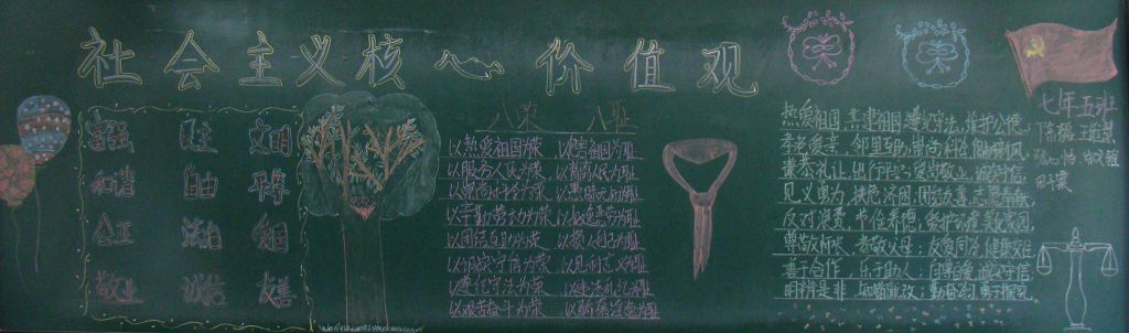 行为规范和核心价值观黑板报