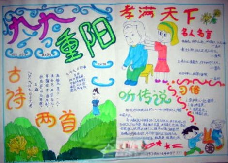 重阳节孝满天下手抄报