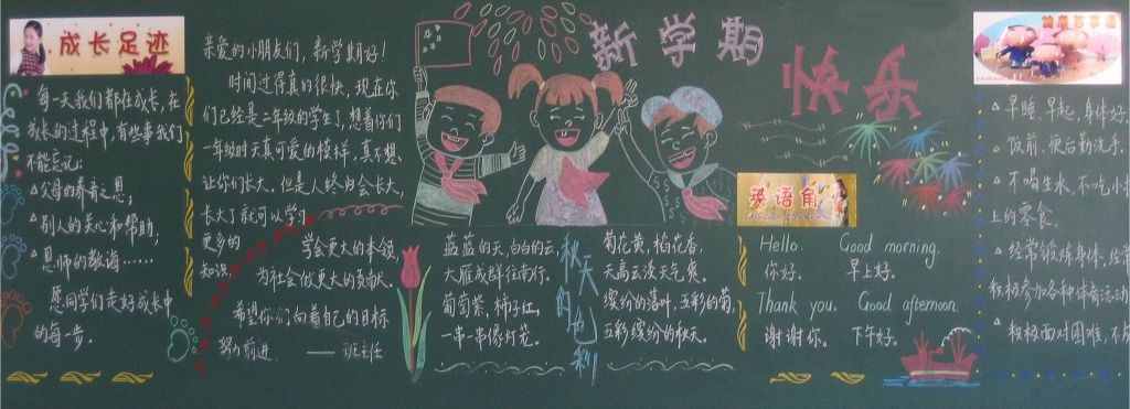 快乐迎接新学期黑板报