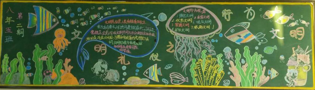 高中文明黑板报图片大全