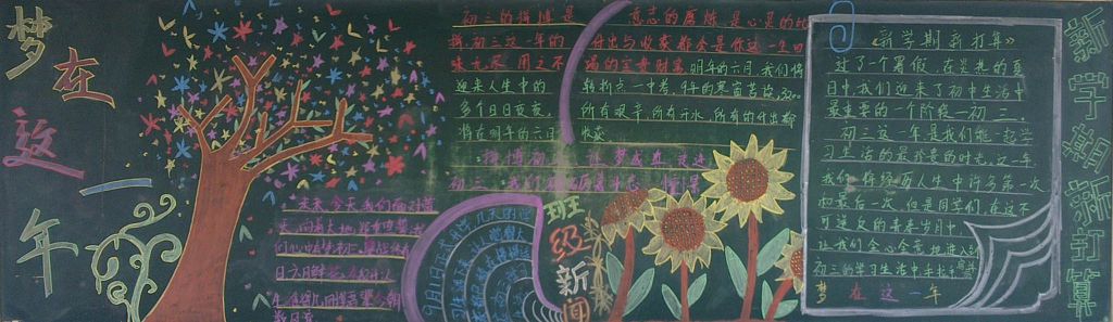 梦在这一年黑板报