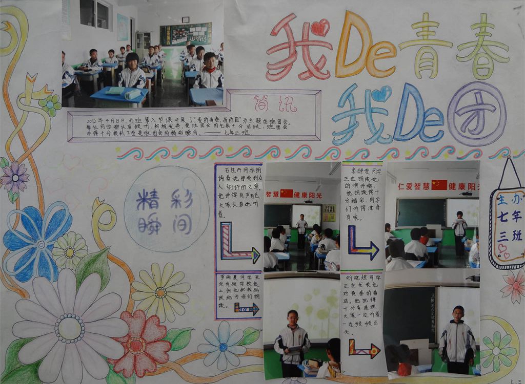 我的青春我的团手抄报图片