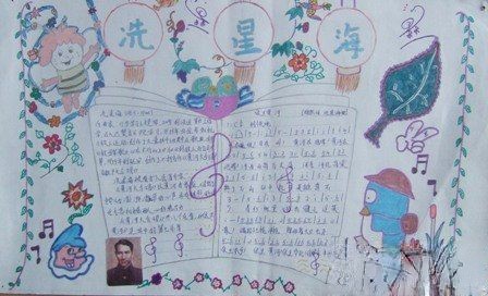 音乐冼星海主题手抄报
