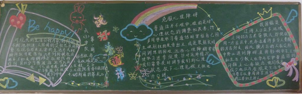 说好普通话黑板报图片