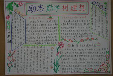 励志勤学树理想手抄报作品赏析