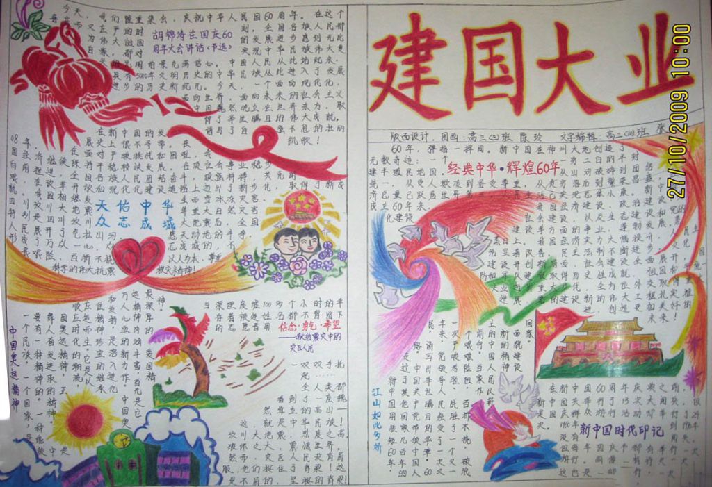建国大业手抄报