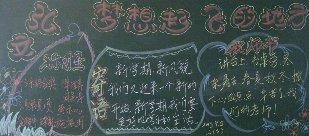 梦想起飞的地方黑板报大全
