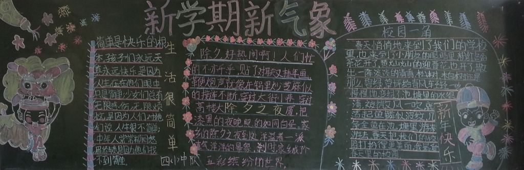 初三新学期新气象黑板报