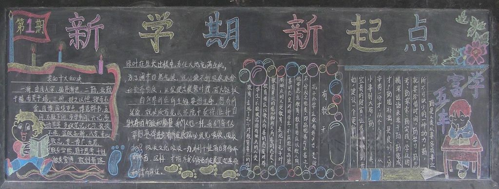 新起点新目标黑板报