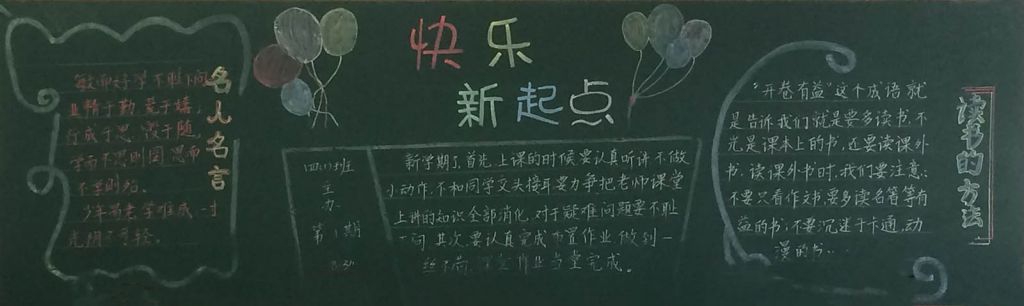 新学期快乐新起点板报