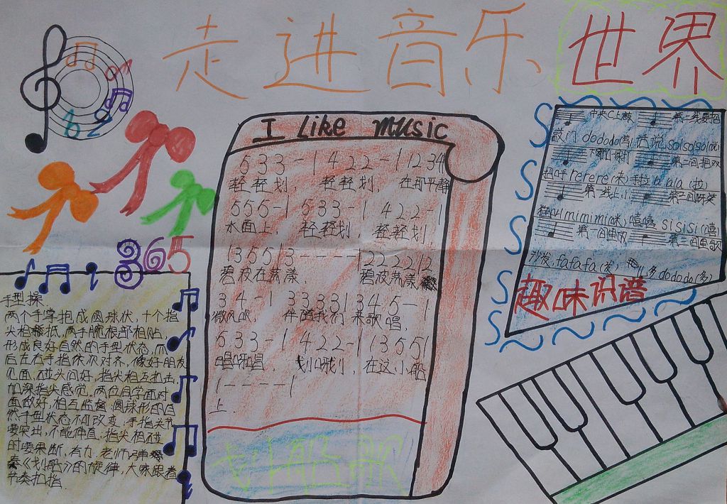 走进音乐世界手抄报