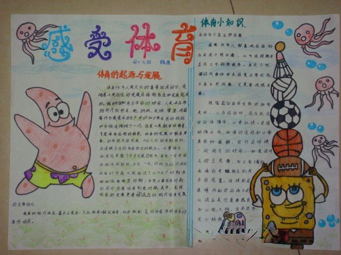 感受体育热爱运动手抄报大全