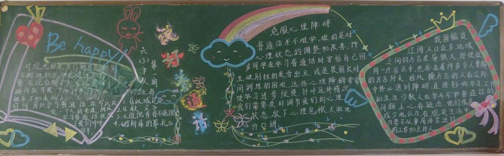六年级说好普通话黑板报 六年级说好普通话黑板报