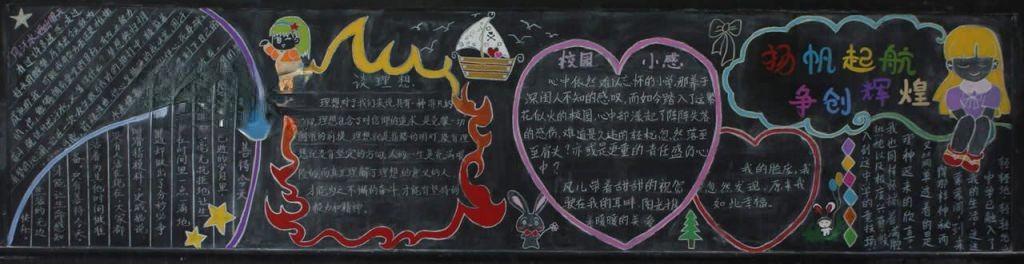 扬帆起航争创辉煌黑板报