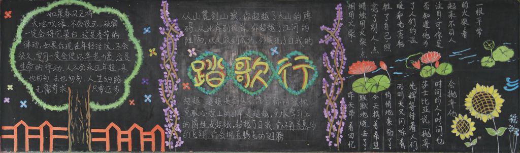 踏歌行黑板报版面图