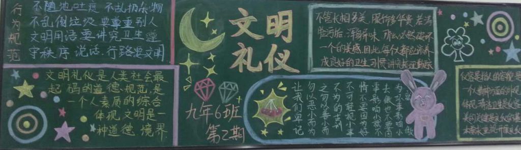 高中文明黑板报图片大全