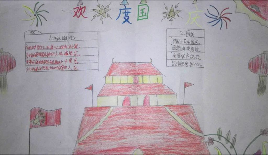 2022小学生国庆节手抄报作品展