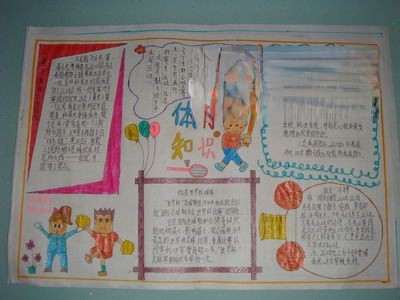 体育知识手抄报版面设计图